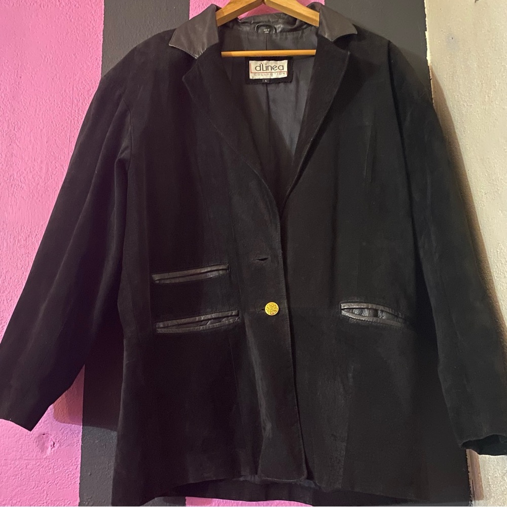 Genuine leather vintage vtg coat jacket suede